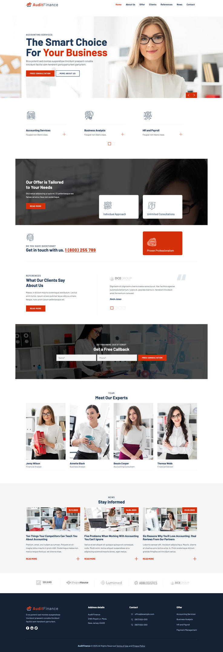 Responsive Contao theme for accounting and bookkeeping offices – Business Contao Themes
