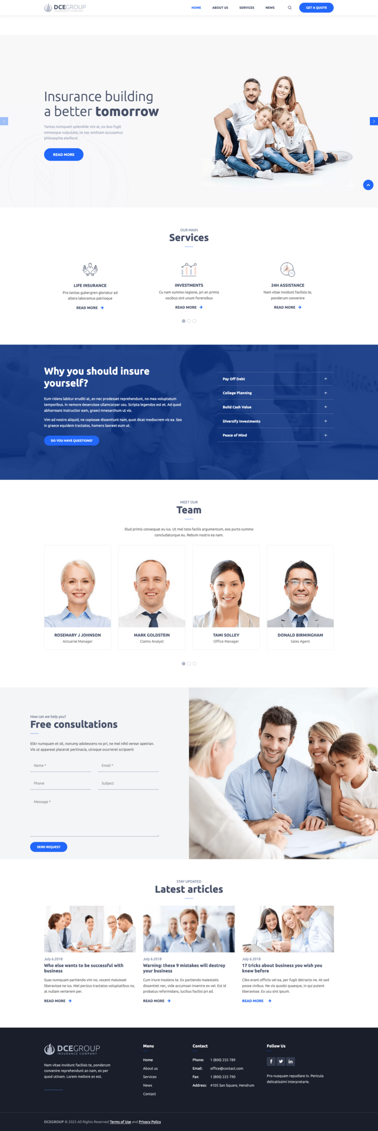 Premium Contao business theme for insurance agents – Responsive Contao Themes
